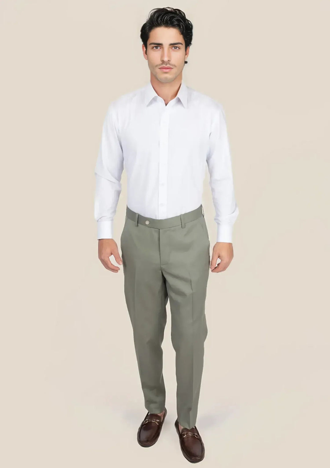 Verona Sage Twill Pants - SARTORO