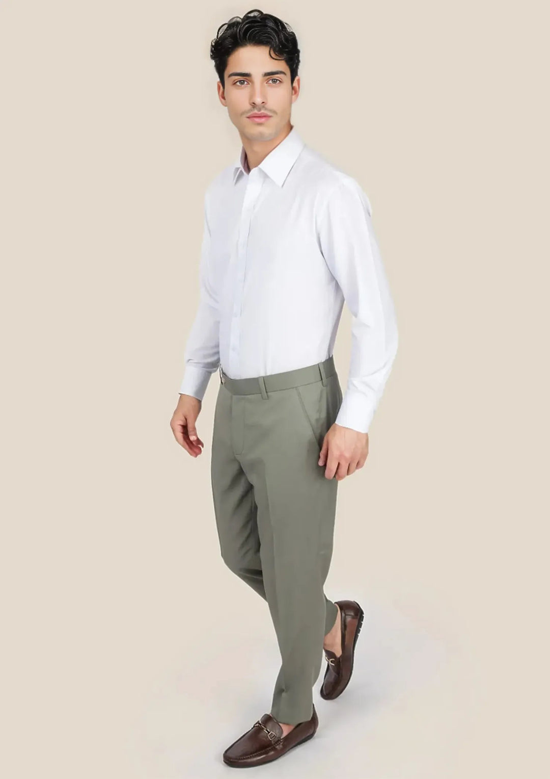 Verona Sage Twill Pants - SARTORO