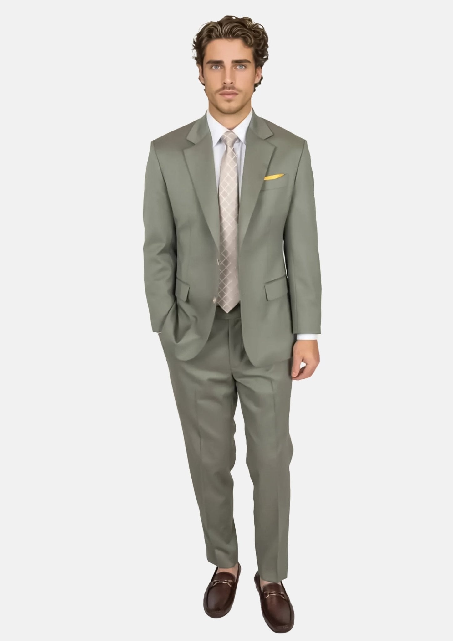 Verona Sage Twill Suit - SARTORO808