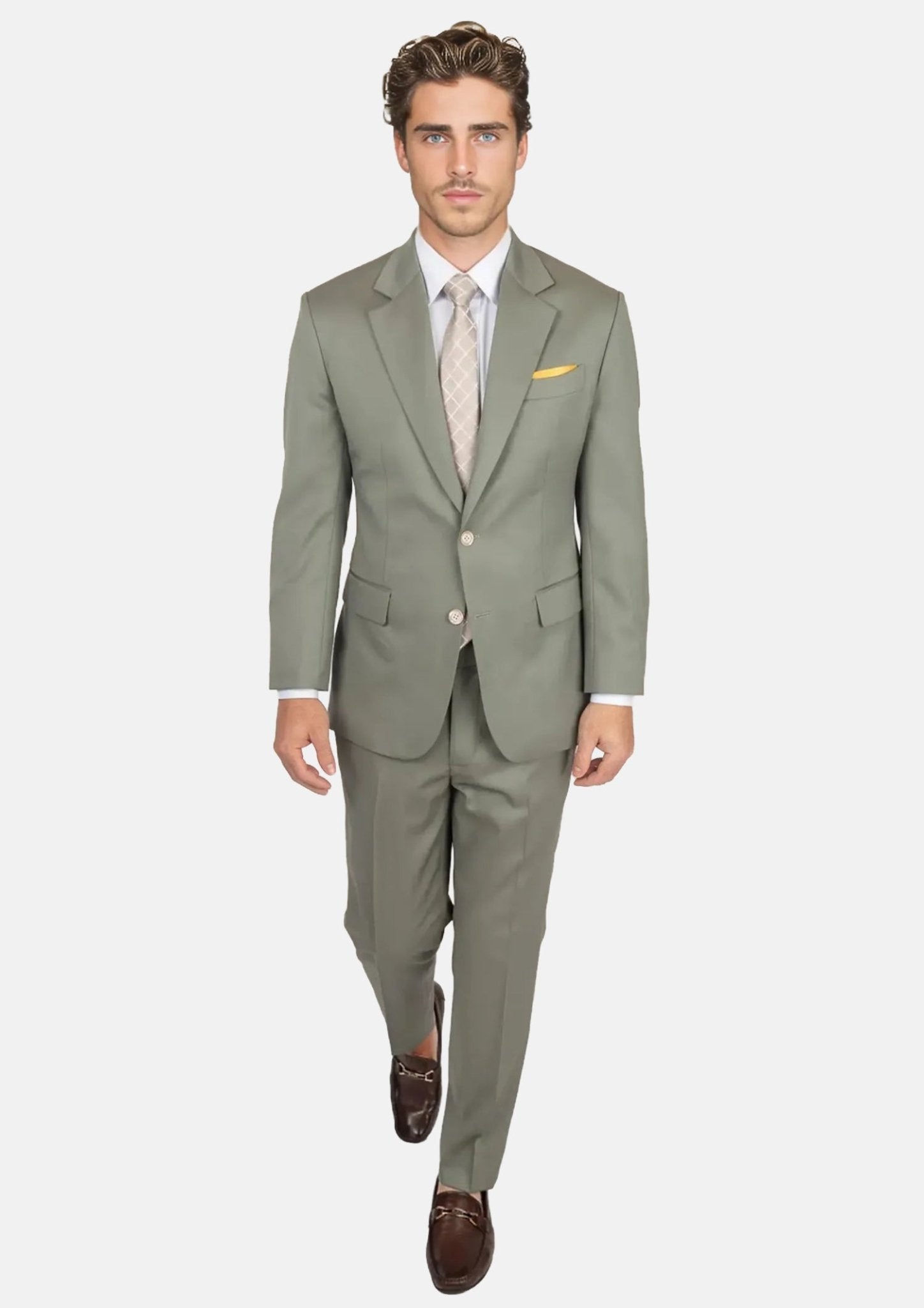 Verona Sage Twill Suit - SARTORO846