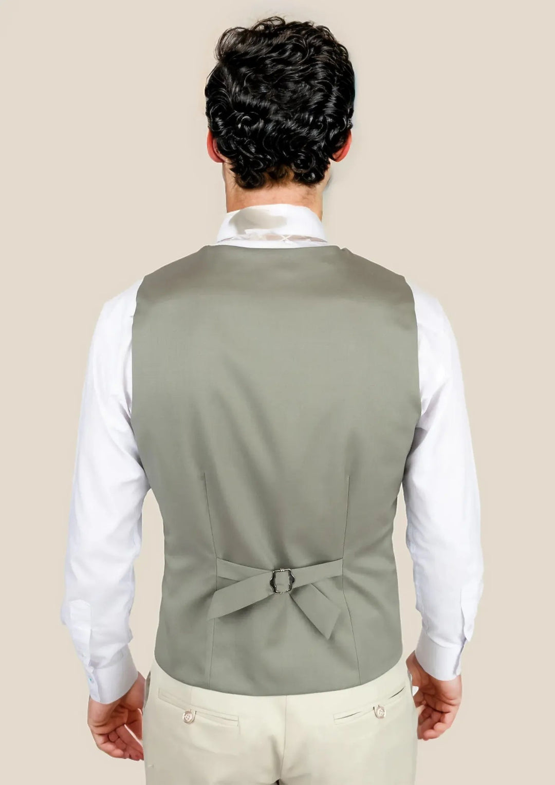 Verona Sage Twill Vest - SARTORO