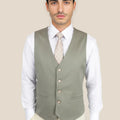 Verona Sage Twill Vest - SARTORO