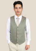 Verona Sage Twill Vest - SARTORO