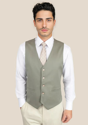 Verona Sage Twill Vest