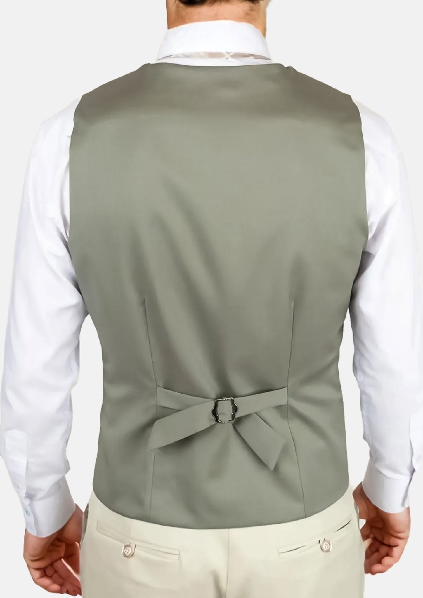 Verona Sage Twill Vest - SARTORO414