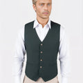 Vintage Green Twill Vest - SARTORO
