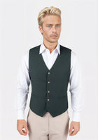 Vintage Green Twill Vest - SARTORO90