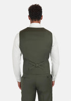 Vintage Olive Vest - SARTORO159