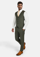 Vintage Olive Vest - SARTORO817