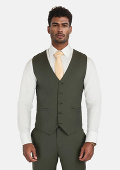 Vintage Olive Vest - SARTORO