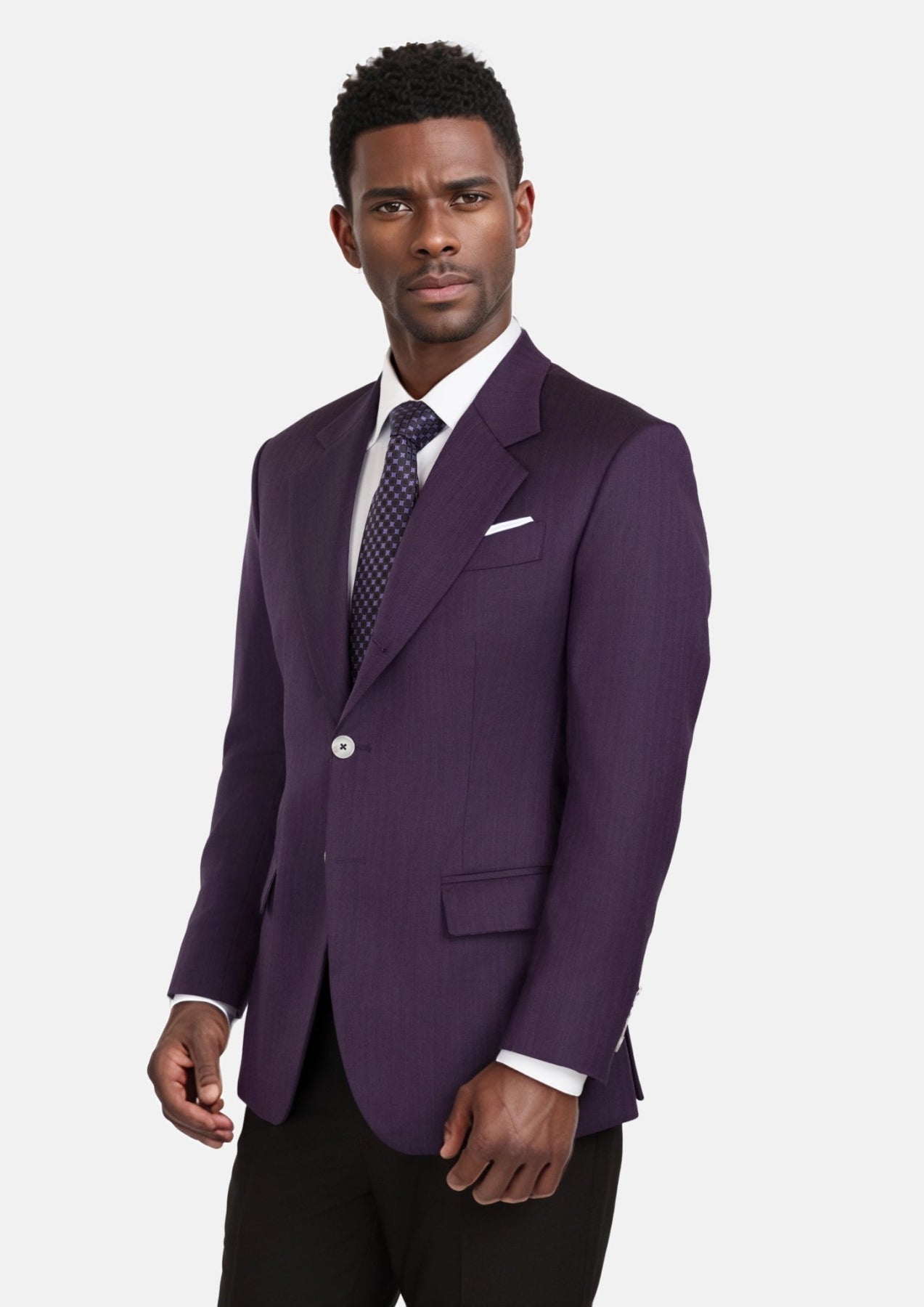 Violet Herringbone Thompson Jacket - SARTORO