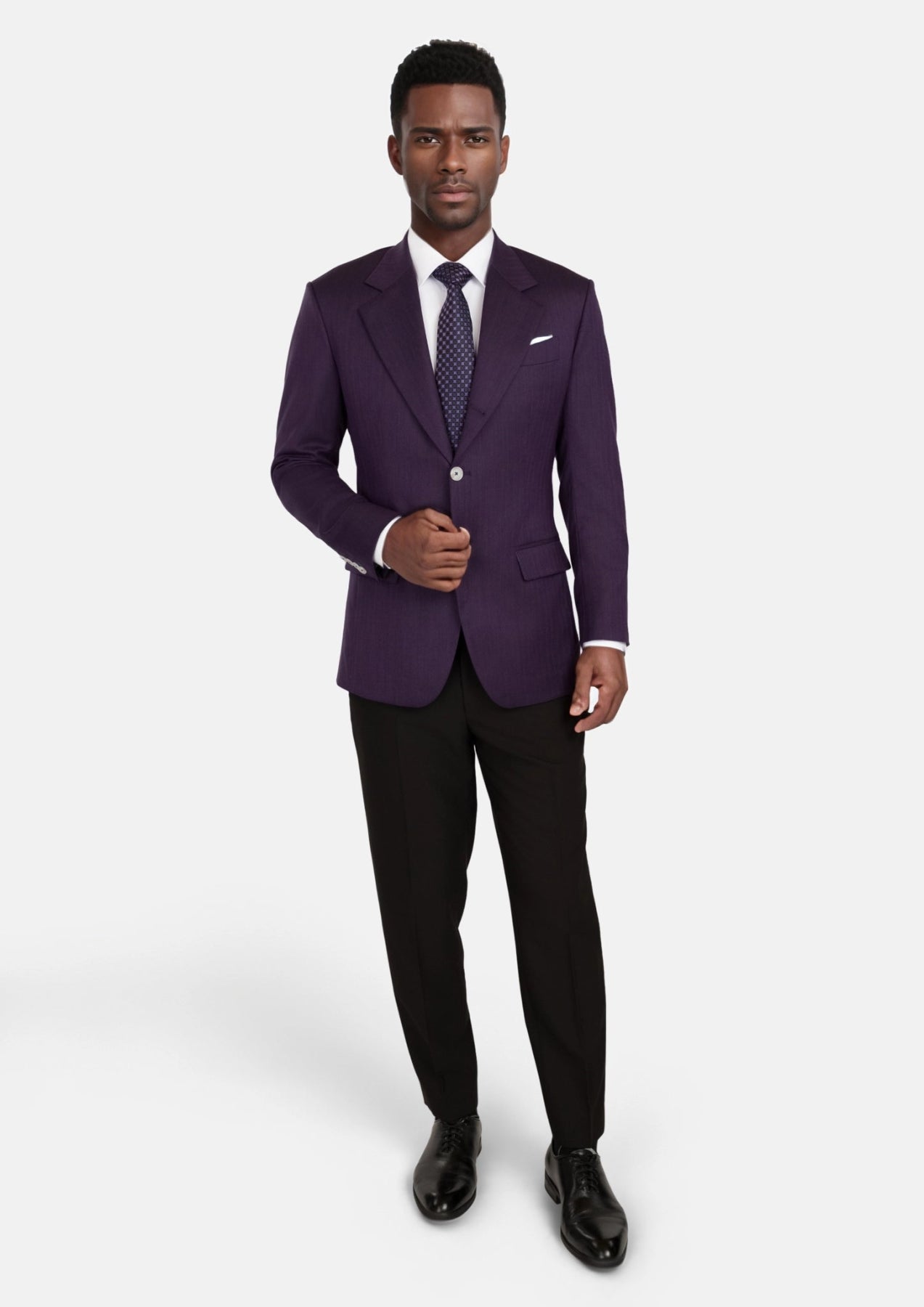 Violet Herringbone Thompson Jacket - SARTORO