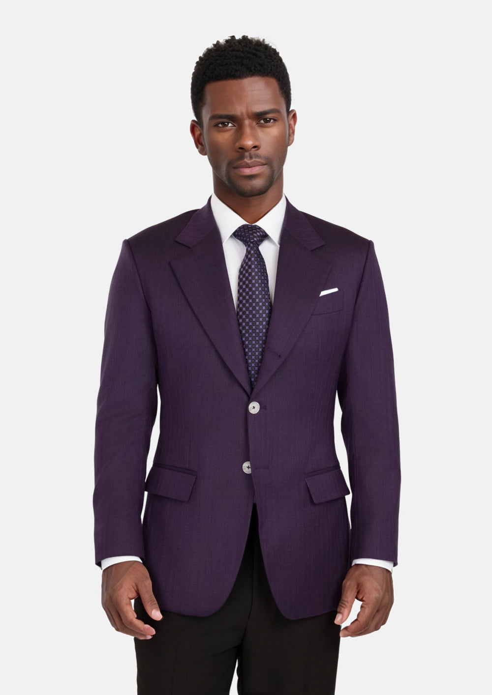 Violet Herringbone Jacket432