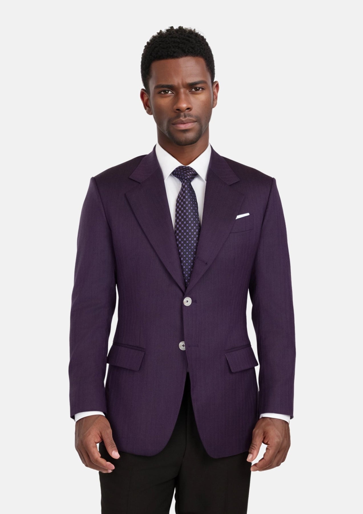 Violet Herringbone Thompson Jacket - SARTORO