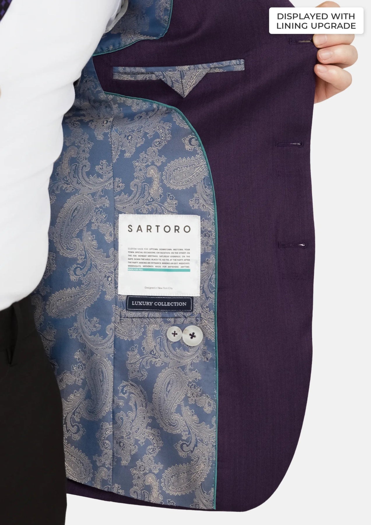 Violet Herringbone Thompson Jacket - SARTORO