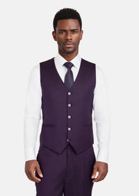 Violet Herringbone Vest - SARTORO