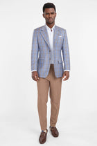 Vista Blue Checked Thompson Jacket - SARTORO608