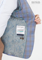 Vista Blue Checked Thompson Jacket - SARTORO552