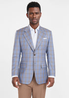 Vista Blue Checked Thompson Jacket - SARTORO583