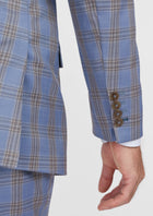 Vista Blue Checked Thompson Suit - SARTORO495