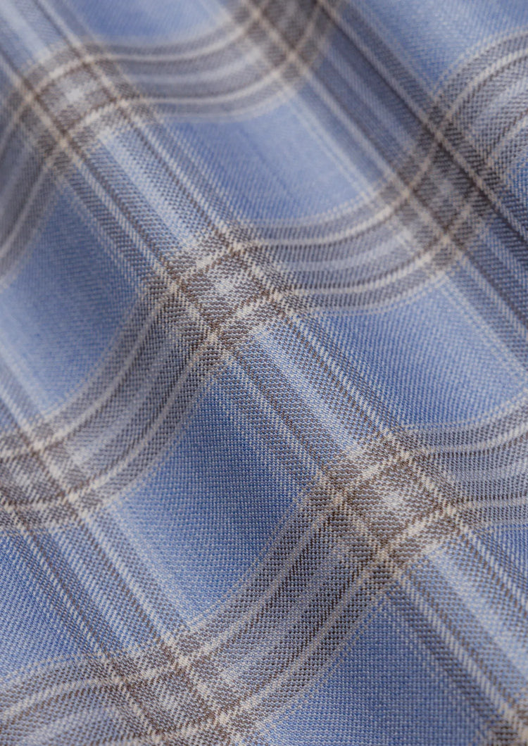 Vista Blue Checked Thompson Suit - SARTORO289