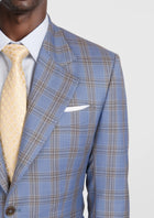 Vista Blue Checked Thompson Suit - SARTORO536