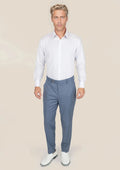 Vista Blue Sharkskin Pants - SARTORO