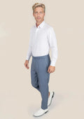 Vista Blue Sharkskin Pants - SARTORO