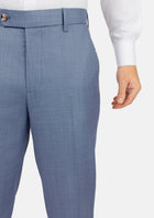 Vista Blue Sharkskin Pants - SARTORO142