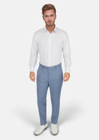 Vista Blue Sharkskin Pants - SARTORO795