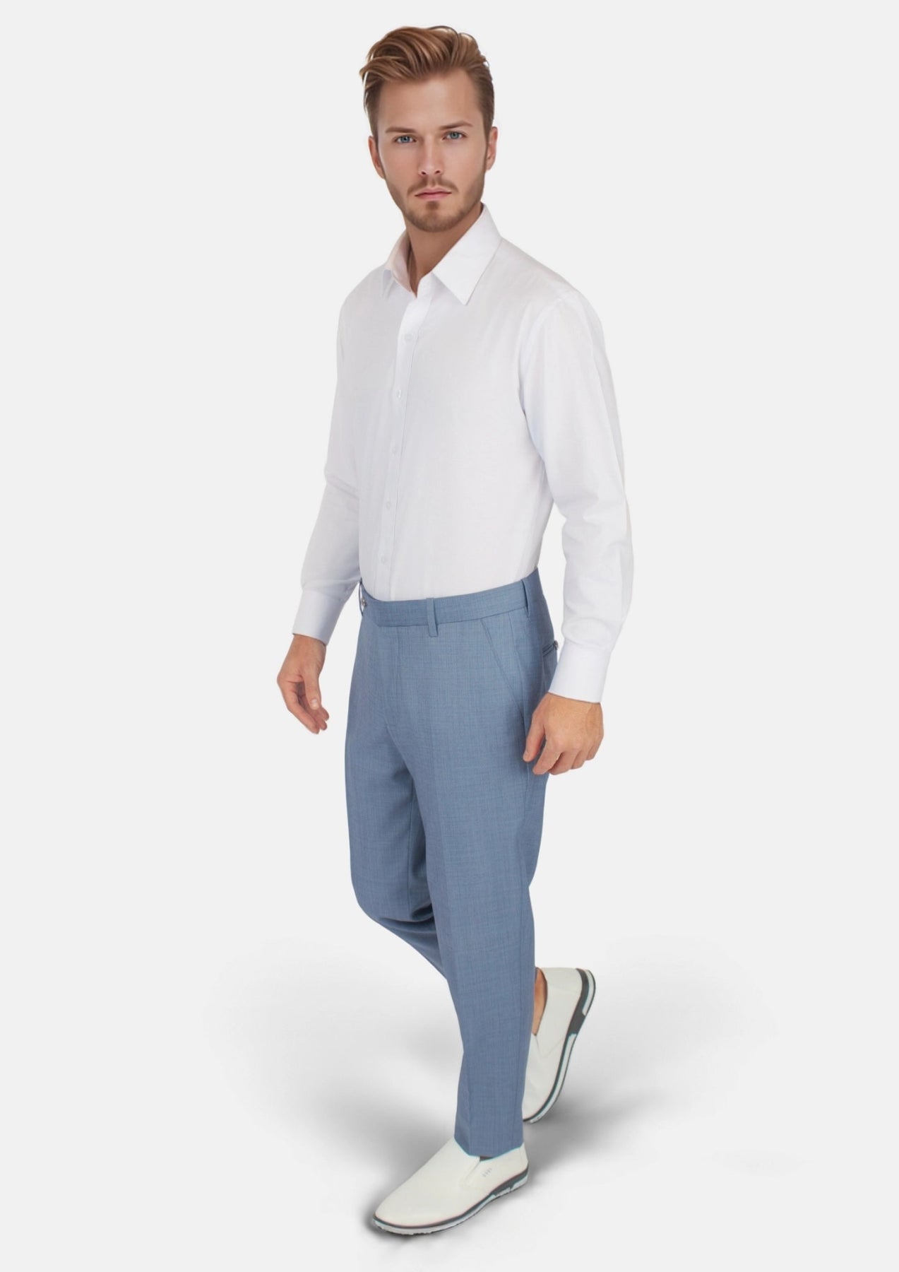 Vista Blue Sharkskin Pants979