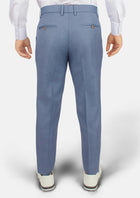 Vista Blue Sharkskin Pants - SARTORO705