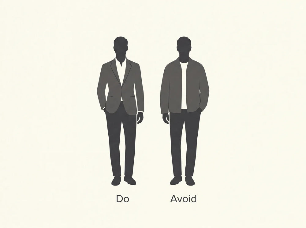 A waist-defined fitted jacket compared with a boxy straight-hanging jacket