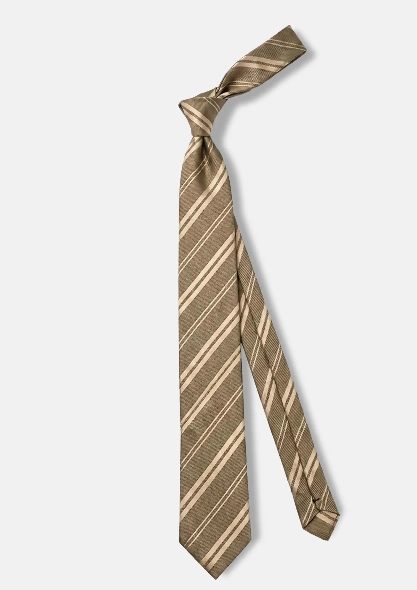 Warm Taupe Multi-Stripe Tie - SARTORO344