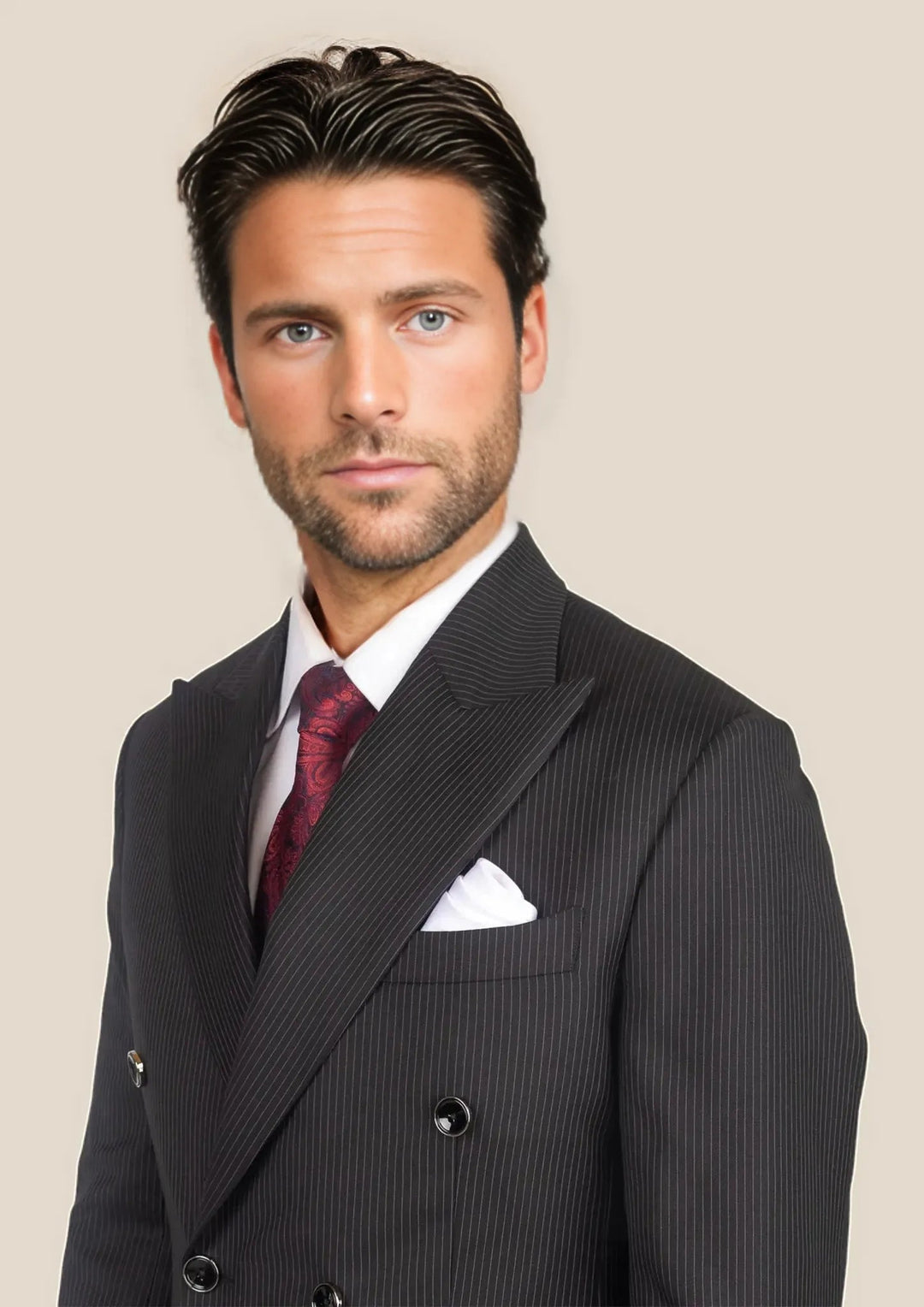 Waverly Black Pinstripe Suit - SARTORO