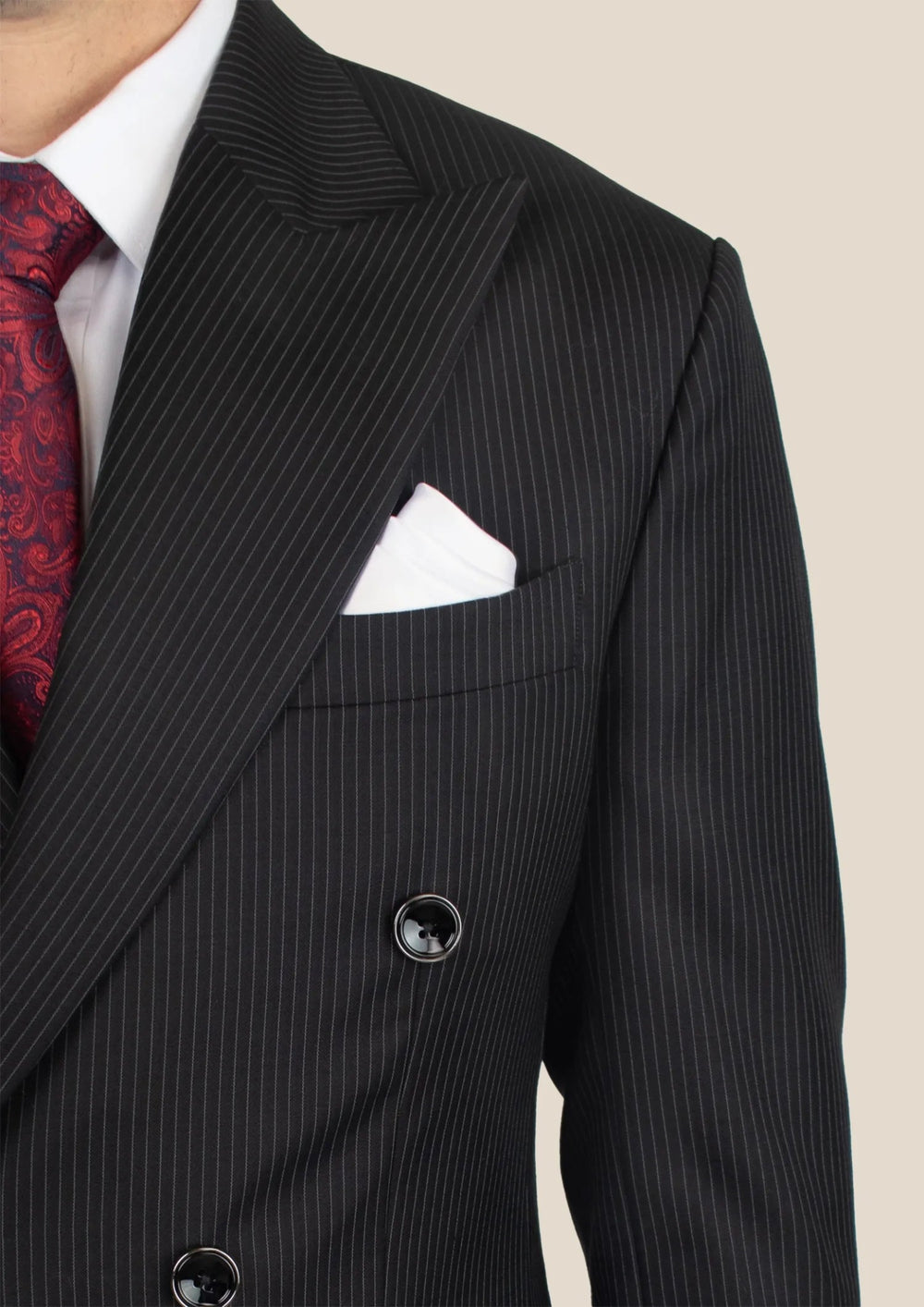 Waverly Black Pinstripe Suit - SARTORO