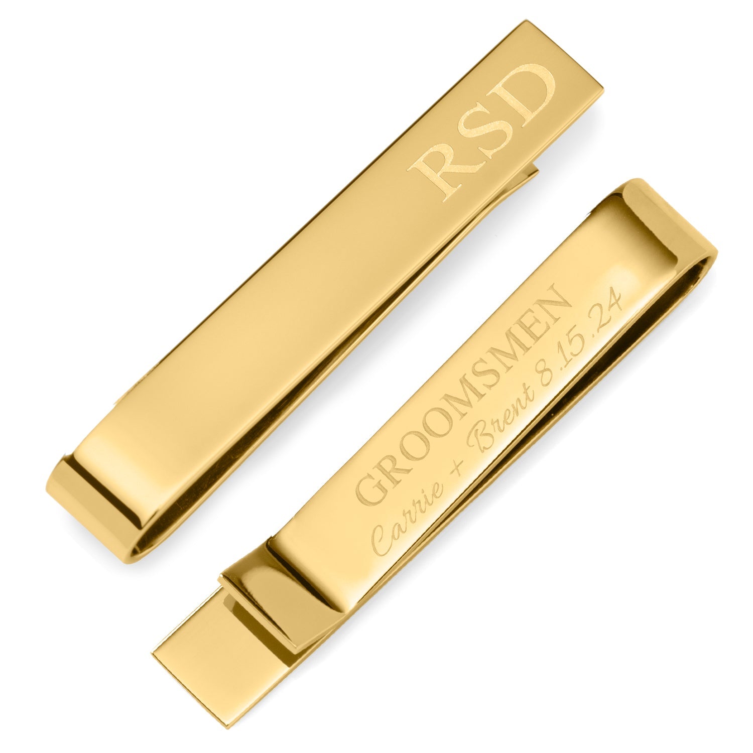 Wedding Party Gold Engravable Tie Bar - SARTORO30