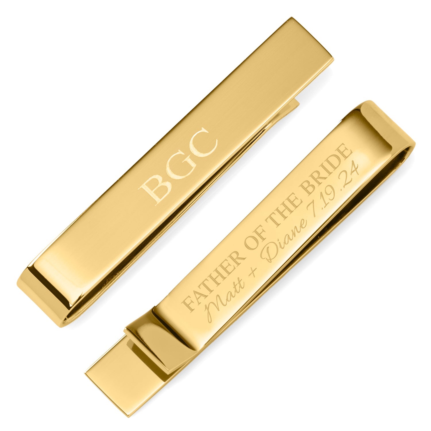 Wedding Party Gold Engravable Tie Bar803