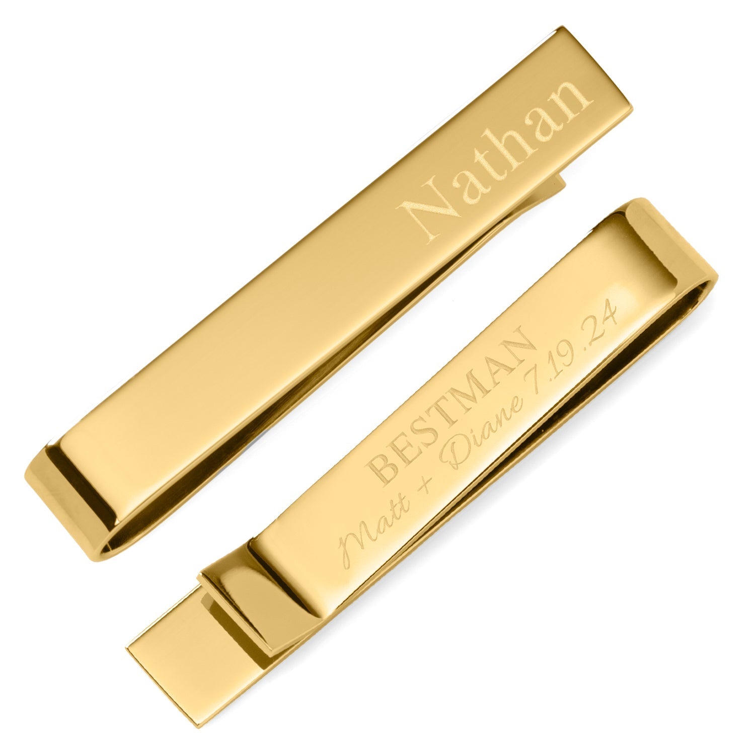 Wedding Party Gold Engravable Tie Bar - SARTORO714