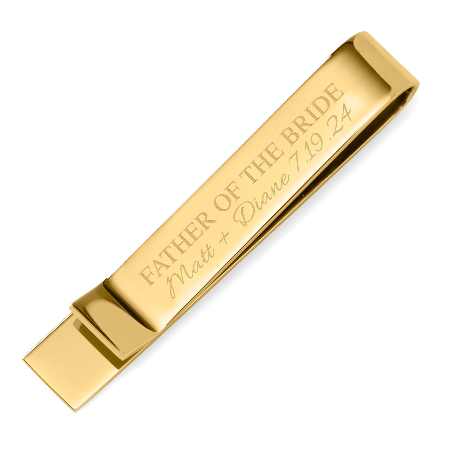 Wedding Party Gold Engravable Tie Bar - SARTORO961