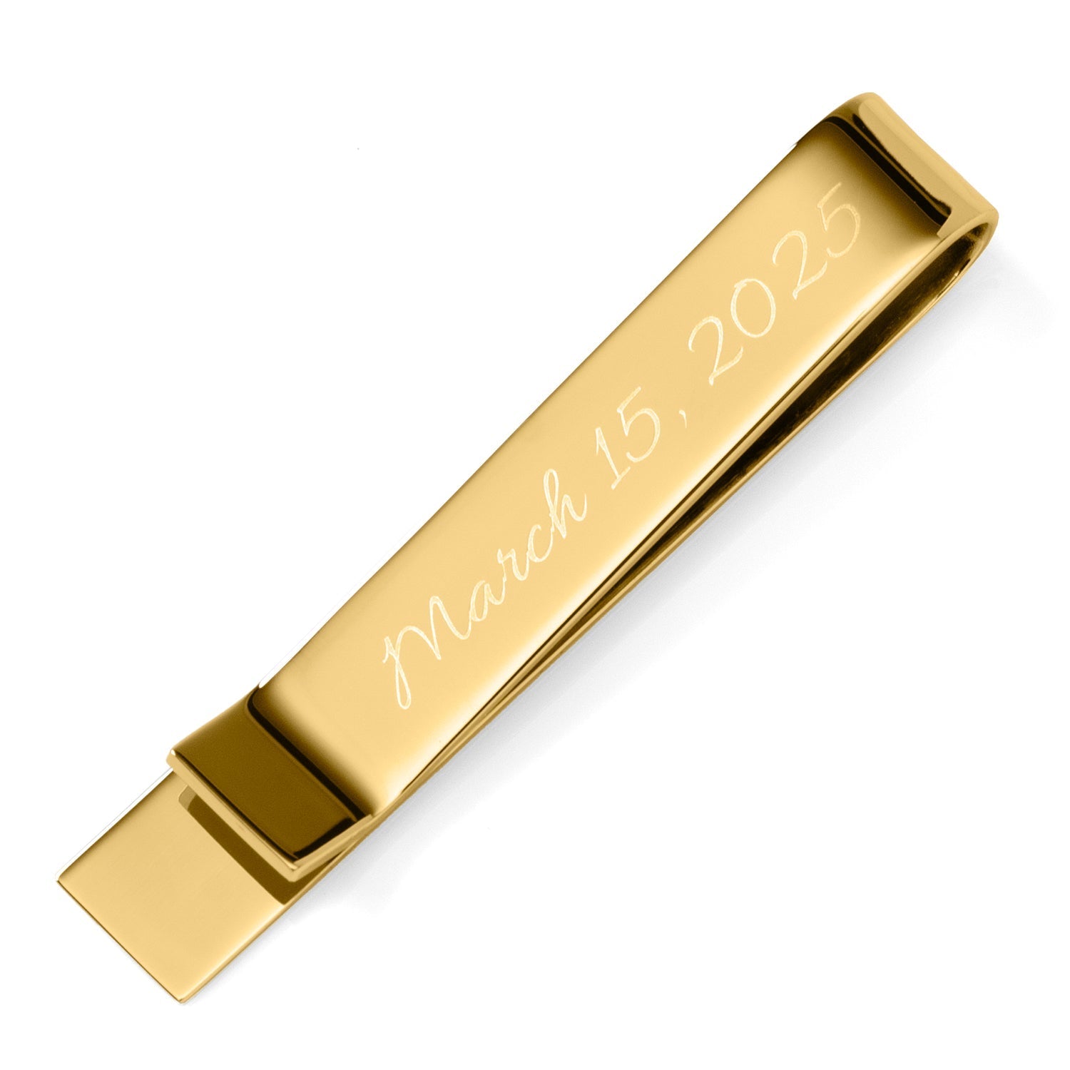 Wedding Title Engravable Gold Tie Bar - SARTORO893