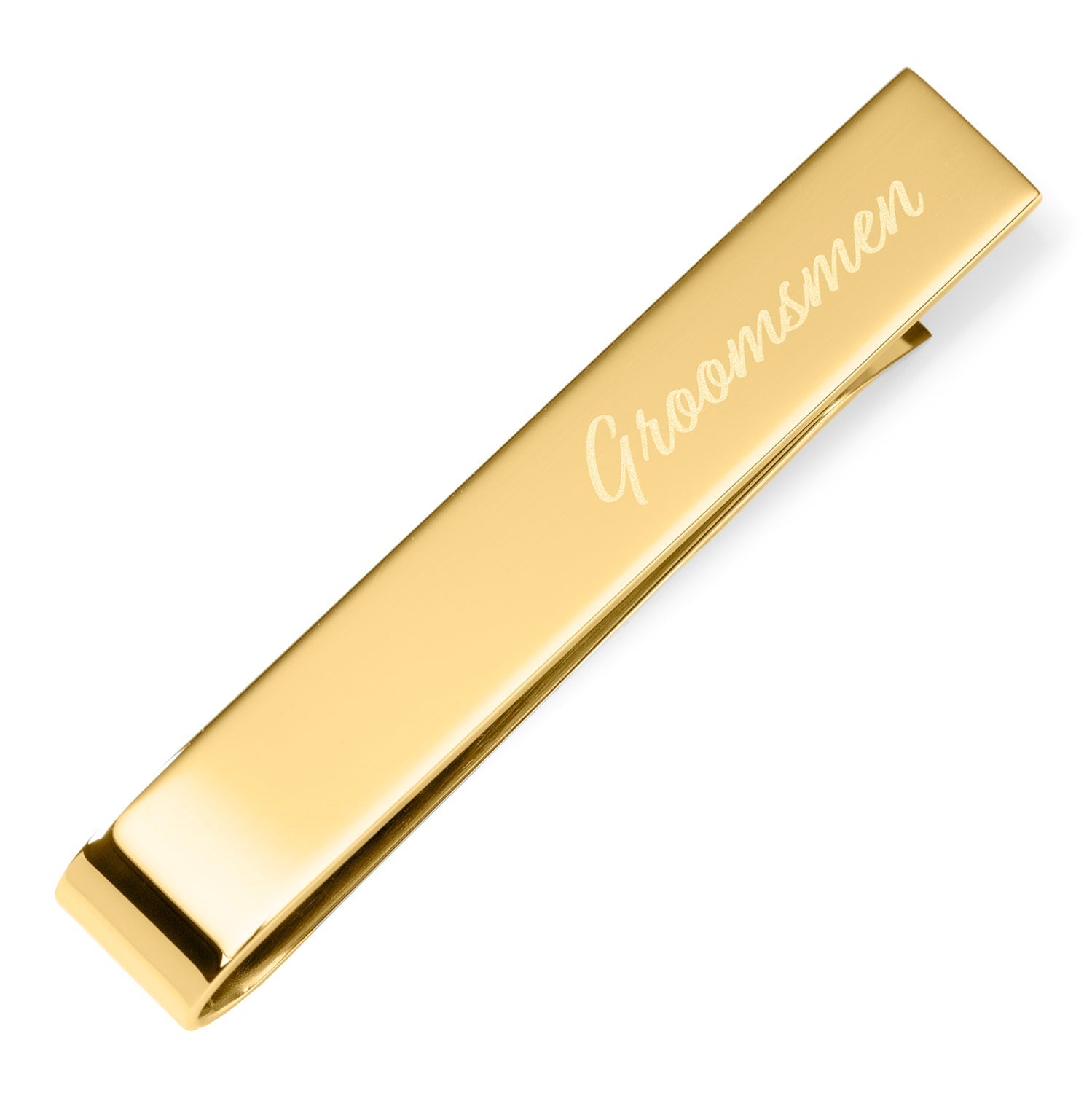 Wedding Title Engravable Gold Tie Bar - SARTORO478