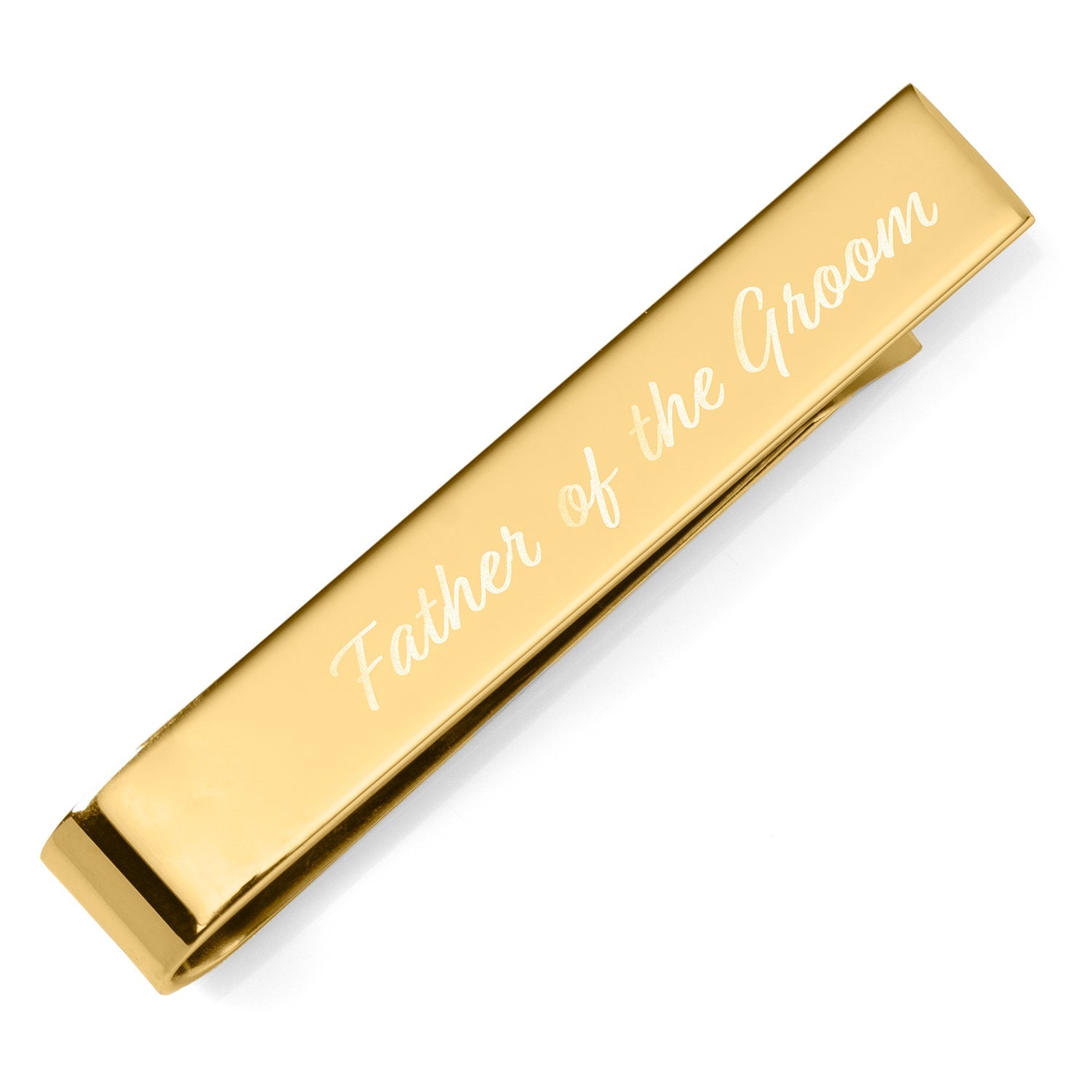 Wedding Title Engravable Gold Tie Bar - SARTORO379