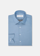 Weldon Blue Micro Jacquard Shirt - SARTORO113