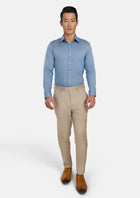 Weldon Blue Micro Jacquard Shirt - SARTORO815