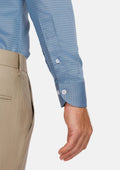 Weldon Blue Micro Jacquard Shirt - SARTORO