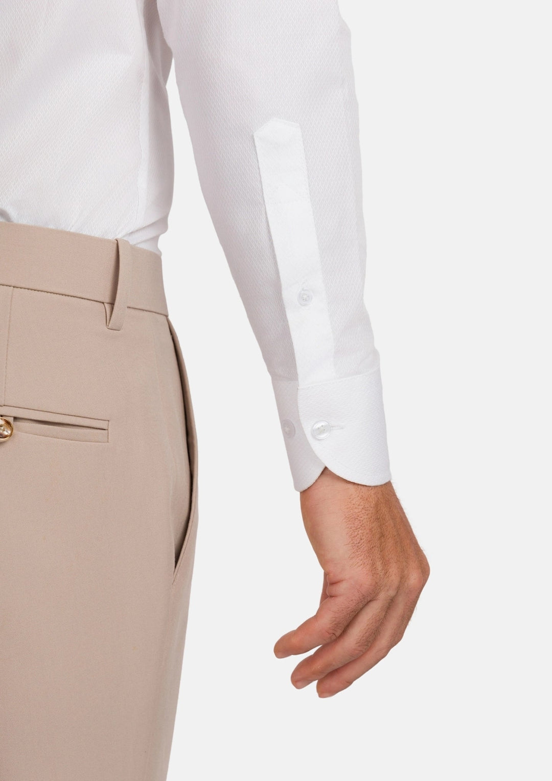 White Bamboo Blend Shirt - SARTORO