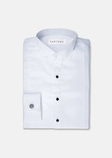 White Bamboo Tuxedo Shirt - SARTORO