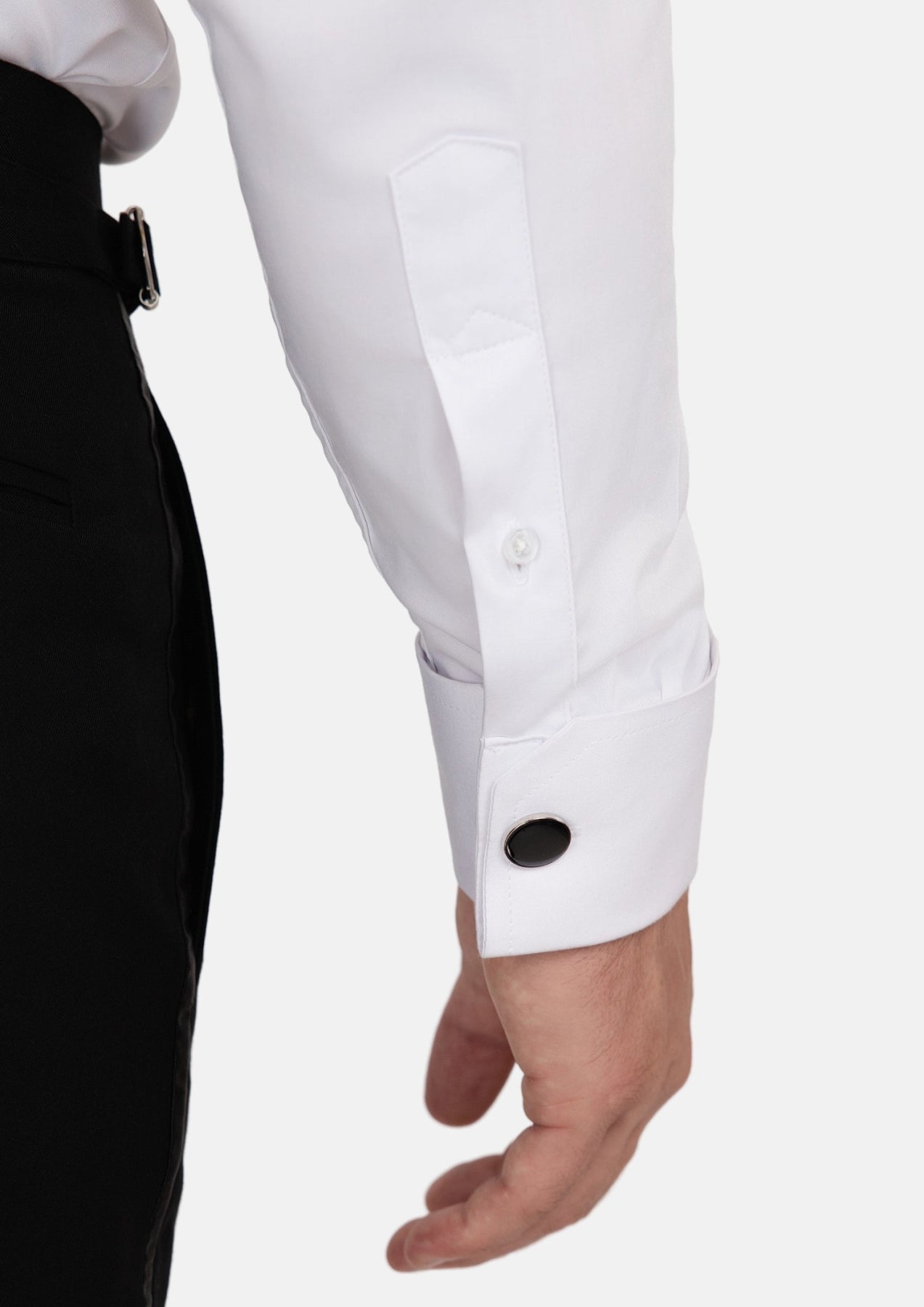 White Bamboo Tuxedo Shirt - SARTORO