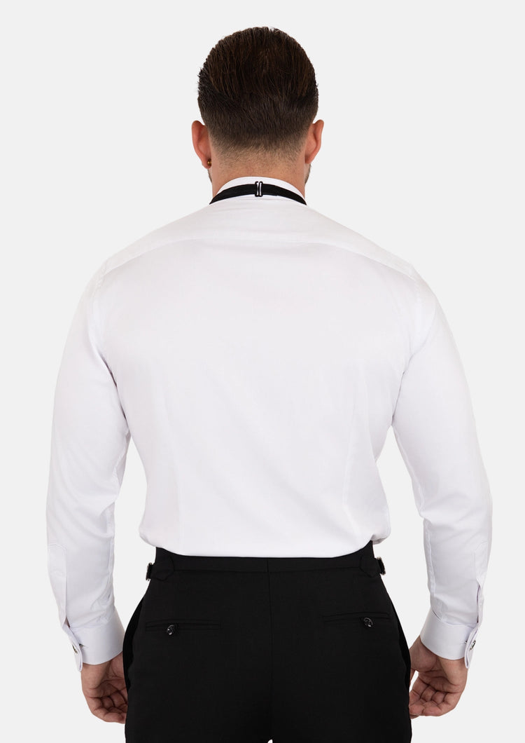 White Bamboo Tuxedo Shirt - SARTORO895